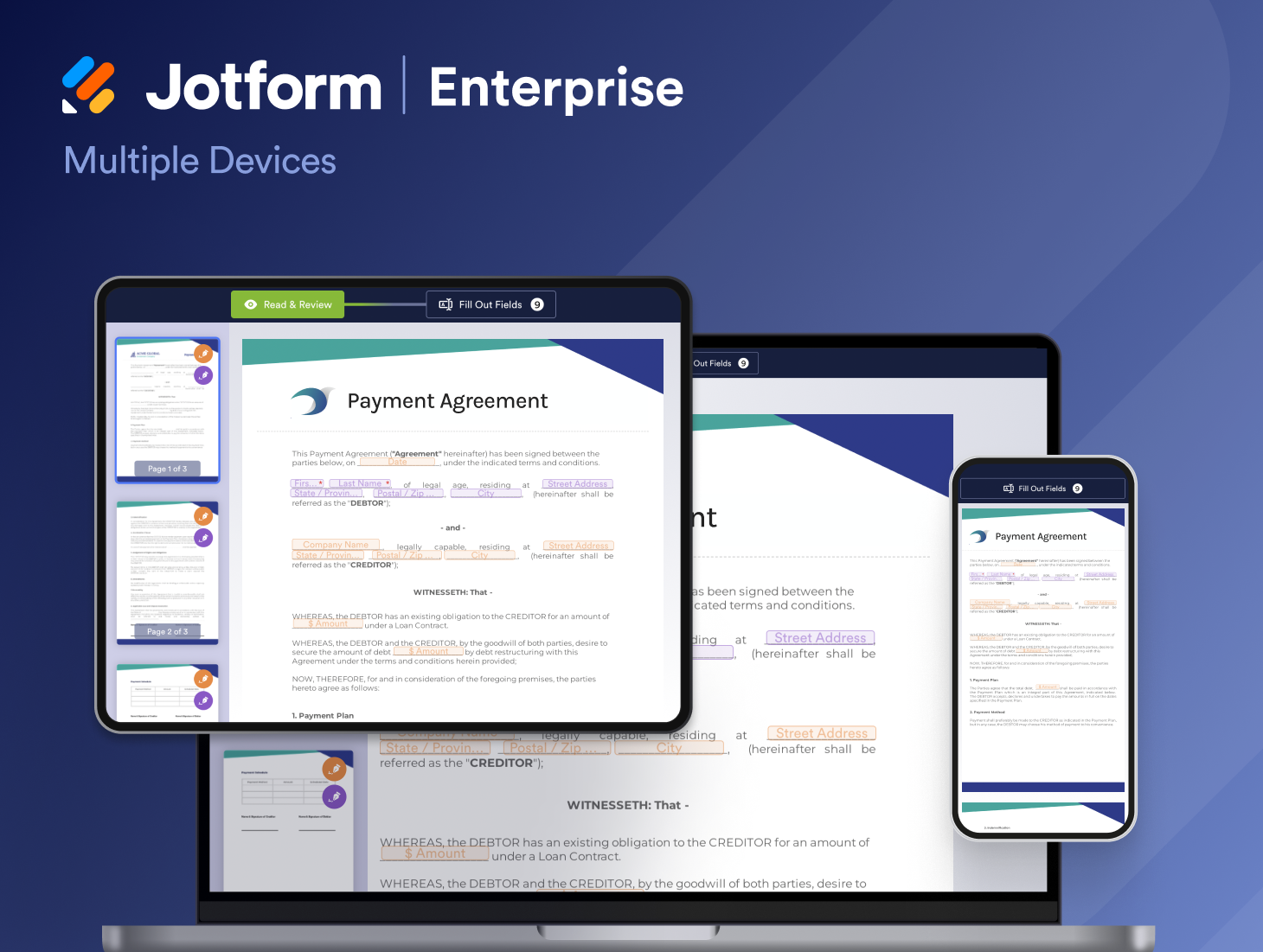 screenshot of Jotform Sign